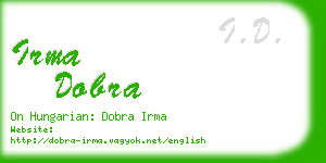 irma dobra business card